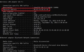 Finding MAC Address on Devices